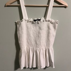White peplum tank top